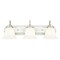 Westinghouse Fixture Wall UnMount 60W 3-Light Harwell, Brushed Nickel White Opal Glass 6301500 - alternate 1
